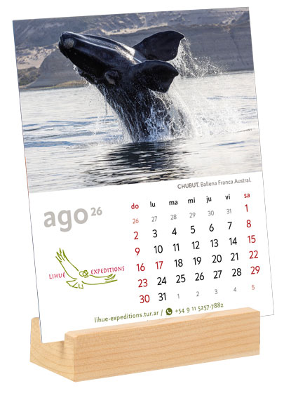 Armado-Base-Mirando-derechaok-PUBLI2025 Detalle del calendario 2026 formato 12x14 cm con base natural